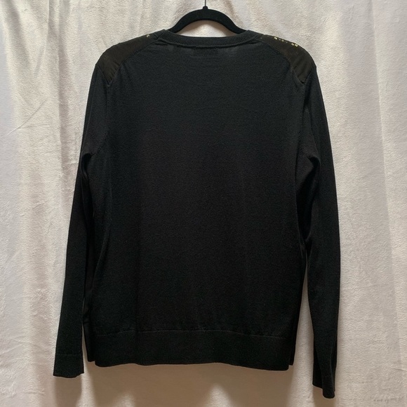 Ted Baker Black Gold Sequin Crew Neck Top 3 - Picture 6 of 6